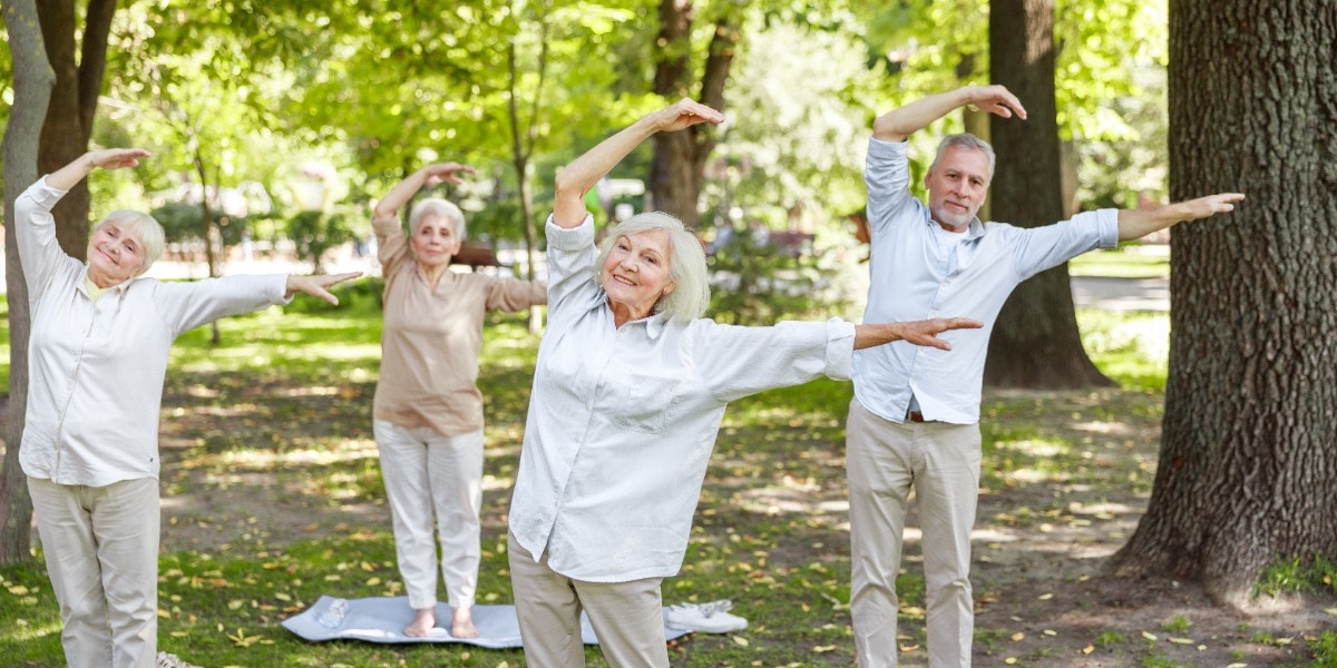 Seniors Doing Yoga
