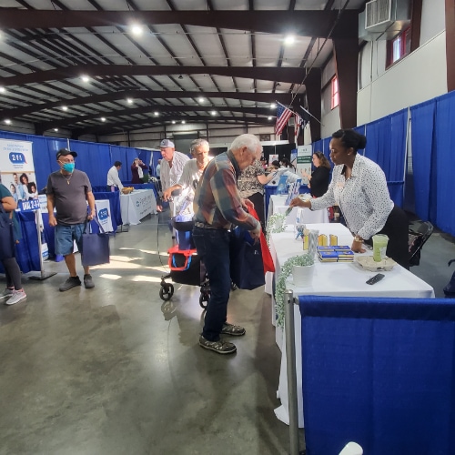 People At Senior Expo 2104