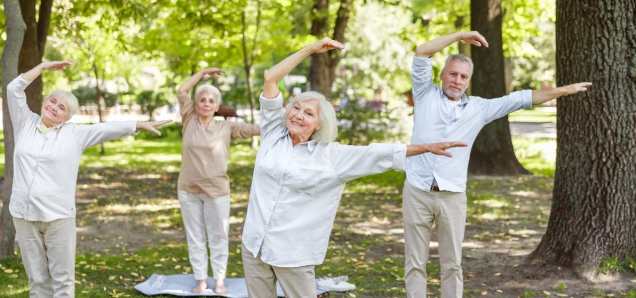 Seniors Doing Yoga